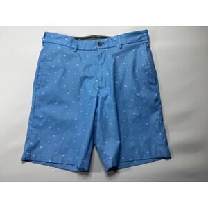 Walter Hagen Men's Blue Palm Bird Print Golf Shorts - Size 34x9*